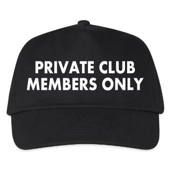 private club members only - Kinder Basecap - Schwarz - Vorne