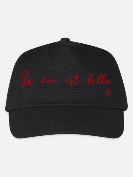 Life is Beautiful T-shirt - Kids’ Baseball Cap - black