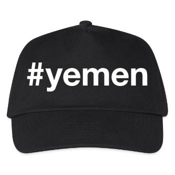 YEMEN Hashtag Jemen - Kinder Basecap - Schwarz - Vorne