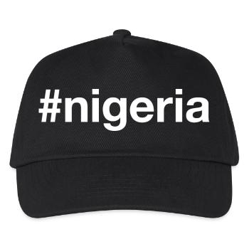 NIGERIA Hashtag - Kinder Basecap - Schwarz - Vorne