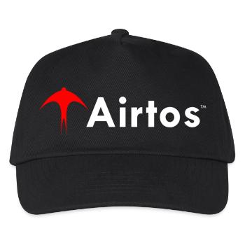 LOGO weißer Text - Kinder Basecap - Schwarz - Vorne