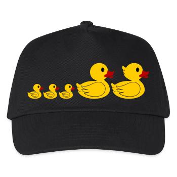 Entenfamilie - Kinder Basecap - Schwarz - Vorne