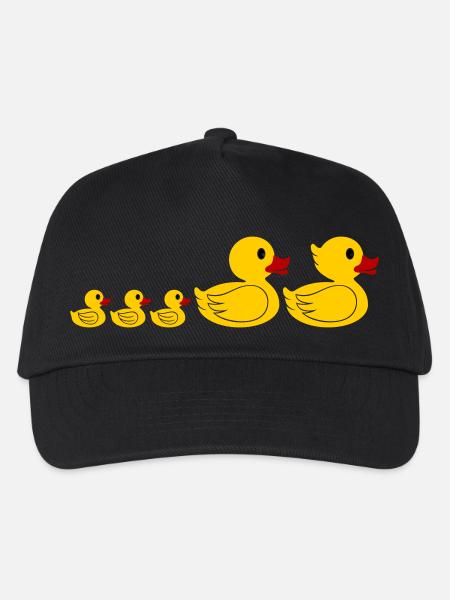 Duck family - Kids’ Baseball Cap - black
