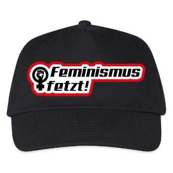 Feminismus fetzt! - Kinder Basecap - Schwarz - Vorne