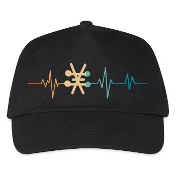 Battement de coeur rétro symbole alchimique - Casquette de baseball Enfant - noir - Devant