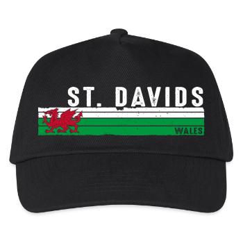 St. Davids Wales Gelassenheit an der Küste - Kinder Basecap - Schwarz - Vorne