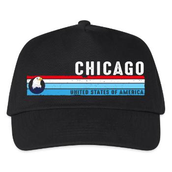 Chicago Illinois Est 1833 Vintage Classic Retro - Kinder Basecap - Schwarz - Vorne