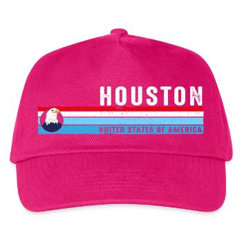 Houston Texas Est 1837 Vintage Style Rétro Classique - Casquette de baseball Enfant - fuchsia - Devant