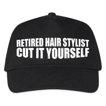 Retired Hair Stylist Cut It Yourself 4 - Kinder Basecap - Schwarz - Vorne