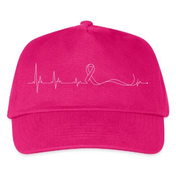 Heartbeat Ribbon Awareness Design - Kids’ Baseball Cap - fuchsia - Front