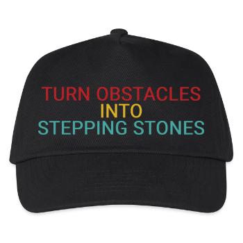 Transformez les obstacles en tremplins - Casquette de baseball Enfant - noir - Devant