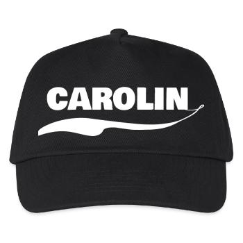 Vorname Carolin - Kinder Basecap - Schwarz - Vorne