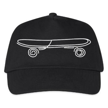 Skateboard Sketch - Kids’ Baseball Cap - black - Front