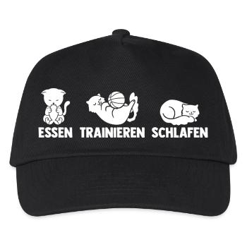 Basketballspieler Basketball - Kinder Basecap - Schwarz - Vorne
