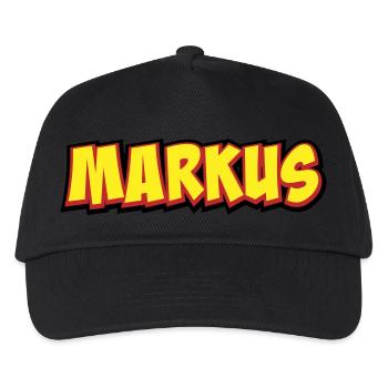 Markus First Name Gift - Kids’ Baseball Cap - black - Front