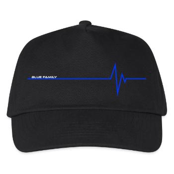 blue family weiss - Kinder Basecap - Schwarz - Vorne