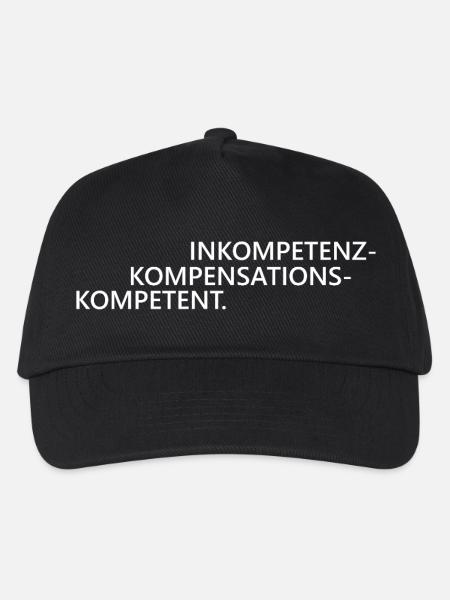 Inkompetenzkompensationskompetent Kompetenz - Kinder Basecap - Schwarz