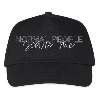 normal people scare me - Kids’ Baseball Cap - black - Front