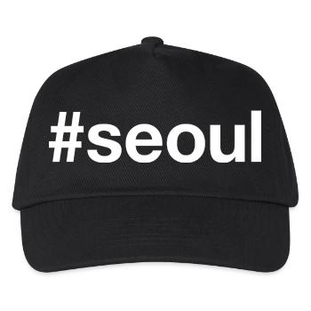SEOUL Hashtag Korea - Kinder Basecap - Schwarz - Vorne