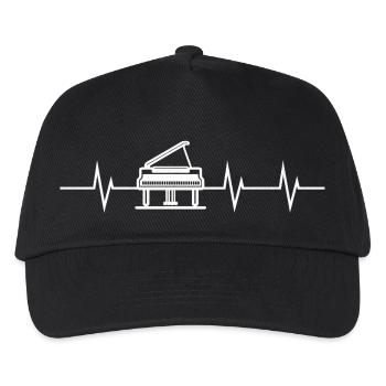 Heartbeat of a Piano - Kinder Basecap - Schwarz - Vorne