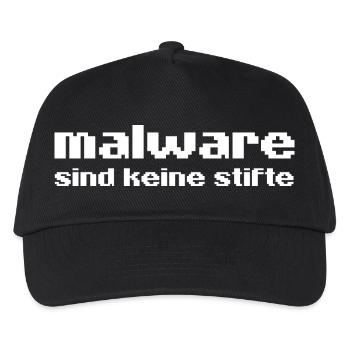 Malware is not pens - Kids’ Baseball Cap - black - Front