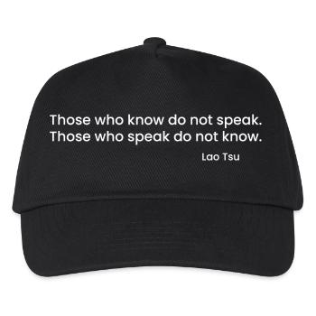 Lao Tsu quote design - Kids’ Baseball Cap - black - Front