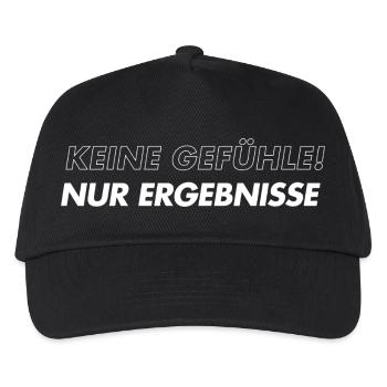Keine Gefühle Nur Ergebnisse - Kinder Basecap - Schwarz - Vorne