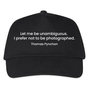 Zitat von Thomas Pynchon - Kinder Basecap - Schwarz - Vorne