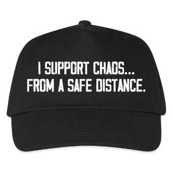 Chaos Supporter – Keep Your Distance - Kids’ Baseball Cap - black - Front