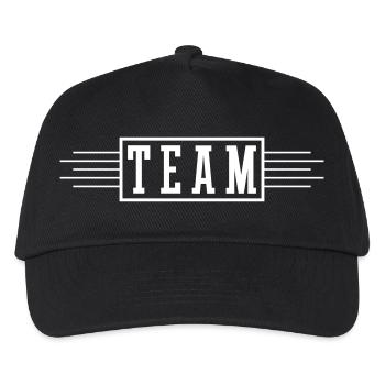 Team Strich - Kinder Basecap - Schwarz - Vorne