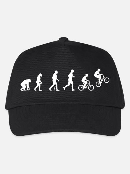 Evolution des BMX Action Fahrradfahrens - Kinder Basecap - Schwarz