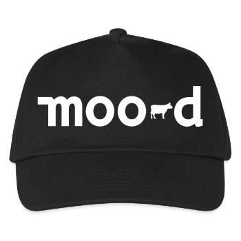 Mood Cow Pun Minimal - Casquette de baseball Enfant - noir - Devant