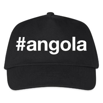 Angola Hashtag - Kinder Basecap - Schwarz - Vorne