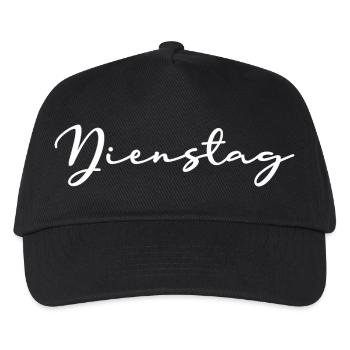 Tuesday lettering weekdays white - Kids’ Baseball Cap - black - Front