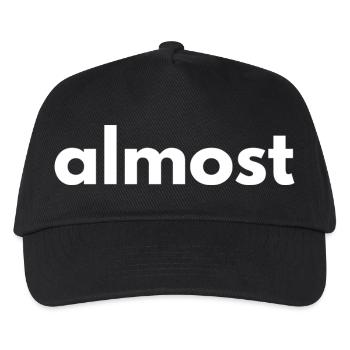 Funny word "Almost" - Kids’ Baseball Cap - black - Front