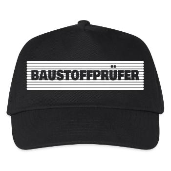 Berufung Baustoffpruefer - Kinder Basecap - Schwarz - Vorne