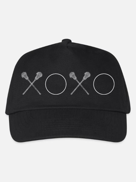Circles and Crosses Minimal - Kids’ Baseball Cap - black