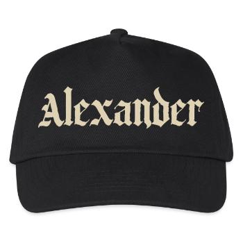 Alexander Gothic lettering - Kids’ Baseball Cap - black - Front
