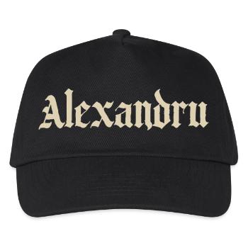 Alexandru Gothic Monogram - Kinder Basecap - Schwarz - Vorne