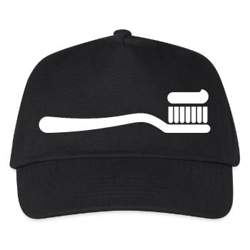 Toothbrush, Dentist, Brushing Teeth - Kids’ Baseball Cap - black - Front