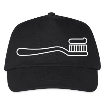 Toothbrush, Dentist, Brushing Teeth - Kids’ Baseball Cap - black - Front