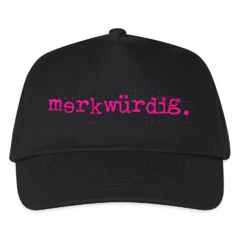 merkwürdig. schwarz. - Kinder Basecap - Schwarz - Vorne