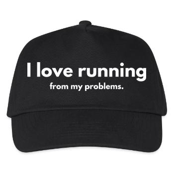 Ich liebe Laufgeschenk für Läufer - Kinder Basecap - Schwarz - Vorne