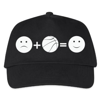 Basketball Love - Kinder Basecap - Schwarz - Vorne