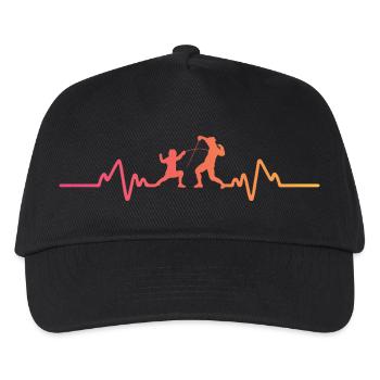 Sunset Heartbeat Fencing - Kids’ Baseball Cap - black - Front