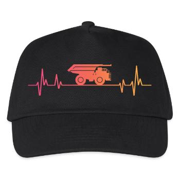 Sunset Dumper Heartbeat Truck - Kids’ Baseball Cap - black - Front