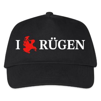 I love Rügen - Kinder Basecap - Schwarz - Vorne