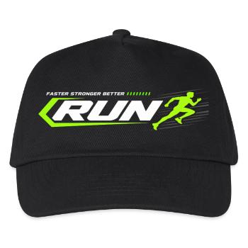 Neon Run Logo Sprint Look - Kids’ Baseball Cap - black - Front