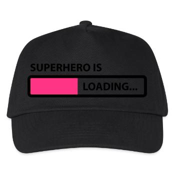 superhero is loading - Kinder Basecap - Schwarz - Vorne