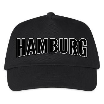 Hamburg - Kinder Basecap - Schwarz - Vorne